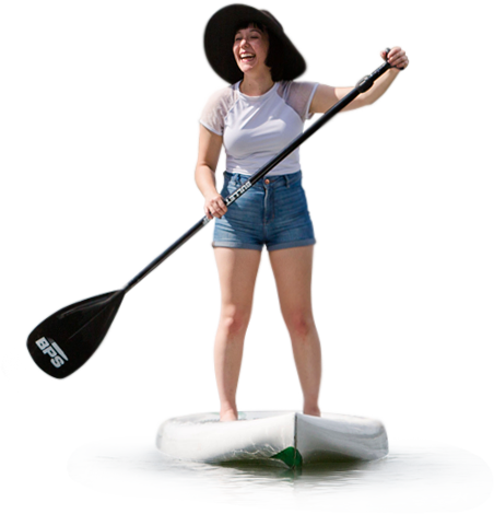 Girl paddleboarding!
